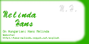 melinda hans business card